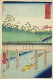 Ochanomizu in the Eastern Capital (Toto Ochanomizu), from the series "Thirty-six Views..., 1858. Creator: Ando Hiroshige.