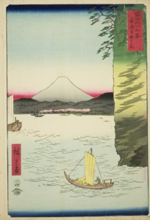 Honmoku in Musashi Province (Musashi Honmoku no hana), from the series "Thirty-six..., 1858. Creator: Ando Hiroshige.