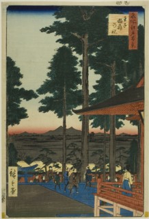 Oji Inari Shrine (Oji Inari no yashiro), from the series “One Hundred Famous Views of...”, 1857. Creator: Ando Hiroshige.