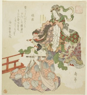 The Tale of Sagoromo, from the series "Ten Courtly Tales for the Honcho Circle...", c. 1820. Creator: Gakutei.