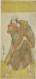 The Actor Ichikawa Danjuro V as Prince Koretaka Disguised as the Courier Izutsu Chuji ..., c. 1781. Creator: Shunsho.