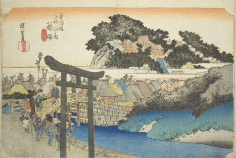 Fujisawa: Yugyo Temple (Fujisawa, Yugyoji), from the series "Fifty-three Stations of..., c. 1833/34. Creator: Ando Hiroshige.