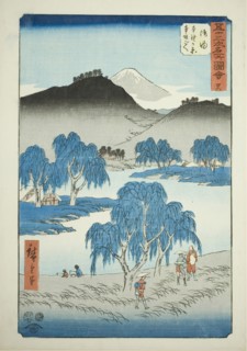 Goyu: Motono Plain and Motosaka Pass (Goyu, Motonogahara Motozaka goe), no. 36 from the se..., 1855. Creator: Ando Hiroshige.