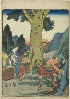 Tsuchiyama, from the series "Fifty-three Stations [of the Tokaido] (Gojusan tsugi)," also..., 1852. Creator: Ando Hiroshige.