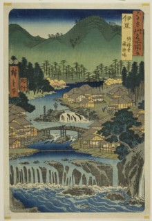 Izu Province: Hot Springs of the Shuzen Temple (Izu, Shuzenji tojiba), from the series "Fa..., 1853. Creator: Ando Hiroshige.