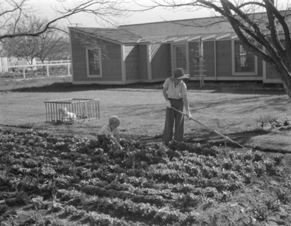 El Monte federal subsistence homesteads, California, 1936. Creator: Dorothea Lange.