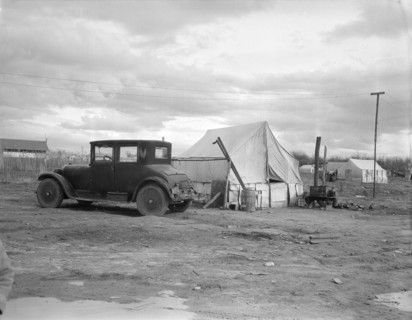 Home in "Little Oklahoma", California, 1936. Creator: Dorothea Lange.