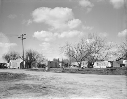 Housing for Oklahoma refugees, California, Kern County, 1936. Creator: Dorothea Lange.