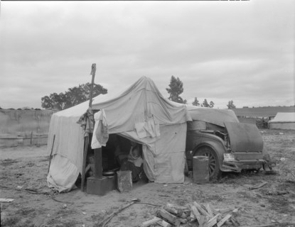 Pea picker's home, Nipomo, California, 1936. Creator: Dorothea Lange.