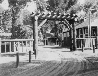 Entrance to Marysville camp for migrants, Marysville, California, 1935. Creator: Dorothea Lange.