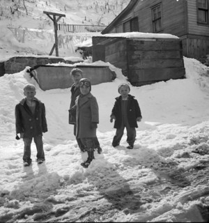 Future coal miners, Blue Blaze coal mine, Connsumers, near Price, Utah, 1936. Creator: Dorothea Lange.