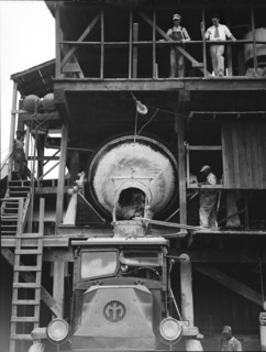 Concrete mixing plant, Birmingham, Alabama, 1936. Creator: Dorothea Lange.