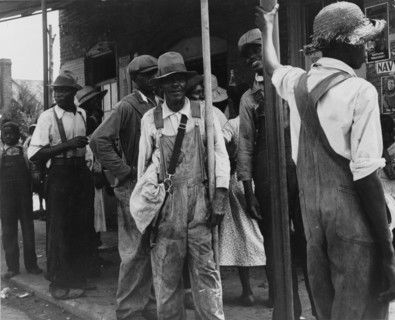 Peach pickers, Muscella, Georgia, 1936. Creator: Dorothea Lange.