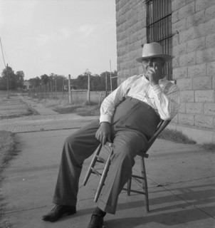 The sheriff of McAlester, Oklahoma, sitting in front of the jail, 1936. Creator: Dorothea Lange.