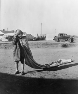 Young cotton picker, Kern County migrant camp, California, 1936. Creator: Dorothea Lange.