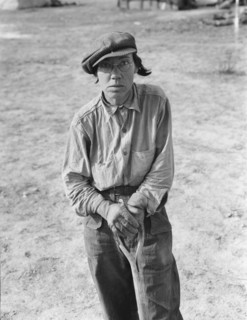 Native of Indiana in a migratory labor contractor's camp, Calipatria (vicinity), California., 1937. Creator: Dorothea Lange.