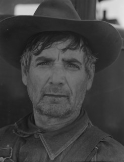 Former tenant farmer from Texas now working in California as a pea picker, Nipomo, California, 1937. Creator: Dorothea Lange.