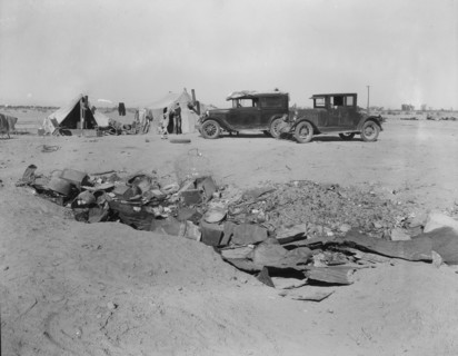 Drought refugees in California near Holtville, 1937. Creator: Dorothea Lange.