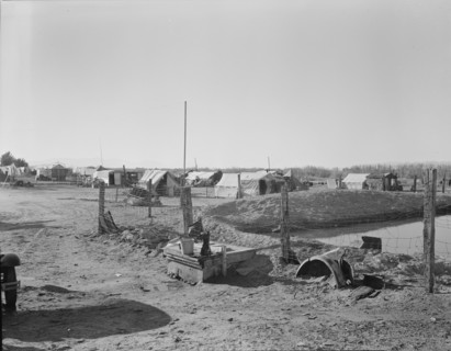 Camp of migratory workers, Imperial County, California, 1937. Creator: Dorothea Lange.