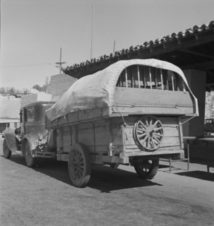 Migrant family stopped at the California-Arizona state line, Yuma, Arizona, 1937. Creator: Dorothea Lange.