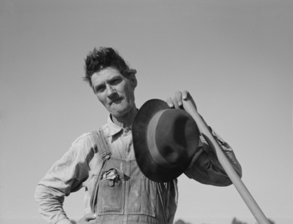 White laborer of the Mississippi Delta, Issaquena County, Mississippi, 1937. Creator: Dorothea Lange.