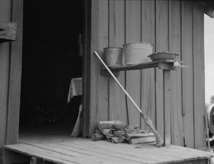 Cabin in Hancock County, Mississippi, 1937. Creator: Dorothea Lange.