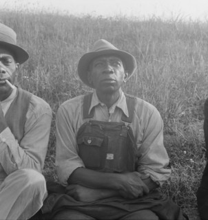Colored laborers in Memphis, Memphis, Tennessee, 1938. Creator: Dorothea Lange.