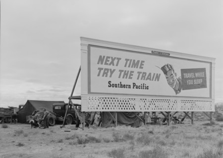 Three families camped on the plains along US 99 in California, 1938. Creator: Dorothea Lange.