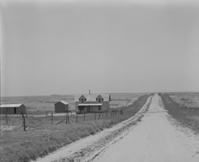 Abandoned tenant home, Hall County, Texas, 1937. Creator: Dorothea Lange.