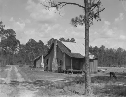 Turpentine worker's cabins, Valdosta, Georgia, 1937. Creator: Dorothea Lange.