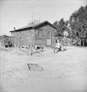 Housing for Negroes in a new district on the edge..., Bakersfield, Kern County, California, 1939. Creator: Dorothea Lange.