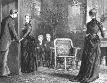 ''That Unfortunate Marriage, by Francis Eleanor Trollope; Then with Mrs. Dormer-Smith's eyes fixedly Creator: Sydney Prior Hall.