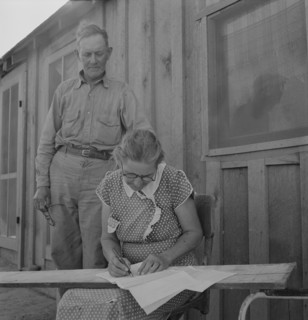 Cow Hollow farmer, came from Oklahoma, has received FSA loan..., Malheur County, Oregon, 1939. Creator: Dorothea Lange.