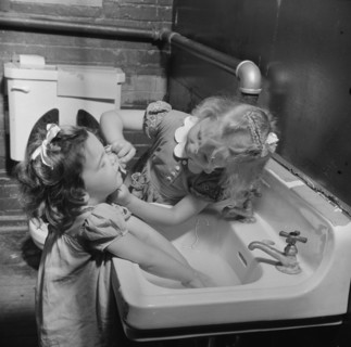 A child care center opened September 15, 1942 for thirty children, New Britain, Connecticut, 1943. Creator: Gordon Parks.