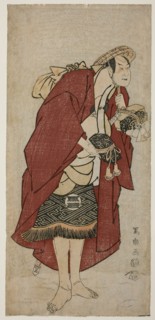 The Actor Sakata Hangoro III as the Groom Abumizuri no Iwazo in Koriyama, Actua..., 1794 (Kansei 6). Creator: Toshusai Sharaku.