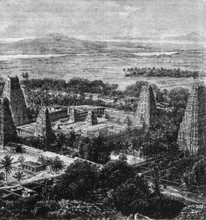 'Bird's-Eye View of the Pagoda of the Eagle's Nest, near Chingleput (Madras Presidency)', c1891. Creator: James Grant.