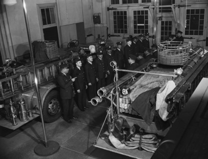 Firehouse station no. 4, Washington, D.C., 1943. Creator: Gordon Parks.