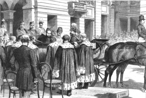 ''The Queen's visit to Glasgow and Paisley, the opening of the new Municipal Buildings Glasgow , by  Creator: Unknown.