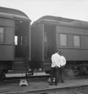 Railroad yards, Kearney, Nebraska, 1939. Creator: Dorothea Lange.