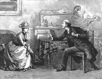 '" Madame Leroux"; By Francis Eleanor Trollope; All this Mr. Shard said with an intent and...',1890. Creator: Percy Macquoid.