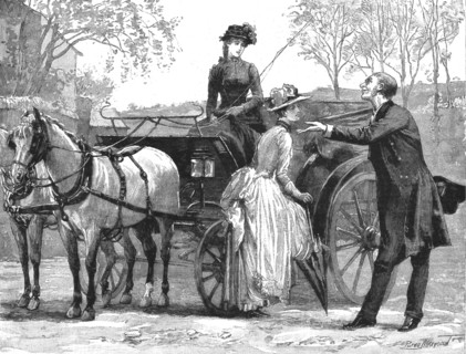 '" Madame Leroux"; By Francis Eleanor Trollope; Mr. Shard conducted Mildred---very shy...', 1890. Creator: Percy Macquoid.