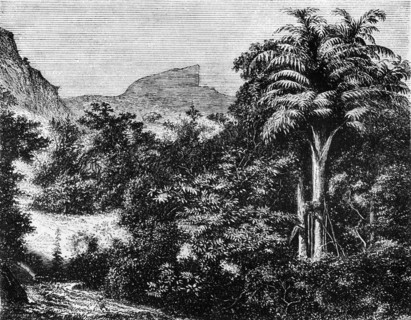 'View of the "Duke's Nose" in the Ghaurs, near Khandallah', c1891. Creator: James Grant.