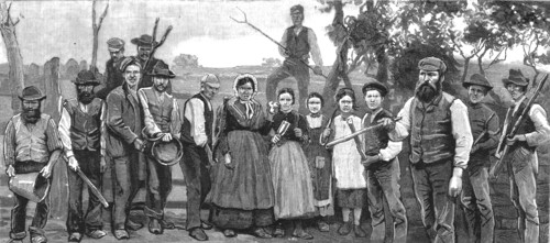 '' "An Eye to Effect", Just before an eviction on Lord Clanricarde's Estate, Woodford, Ireland', 188 Creator: Unknown.