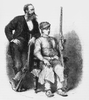 'The Maharajah of Oodeypore and the British Resident', c1891. Creator: James Grant.