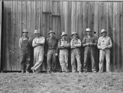 Here are the farmers who have bought machin..., West Carlton, Yamhill County, Oregon, 1939 Creator: Dorothea Lange.