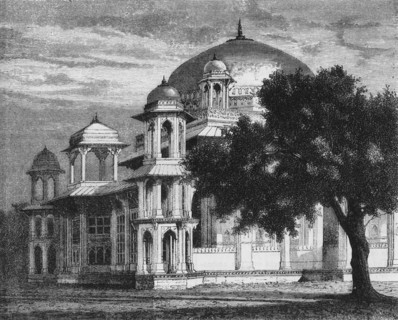 'View of the Mausoleum of Mohammed Ghose, Gwalior', c1891. Creator: James Grant.