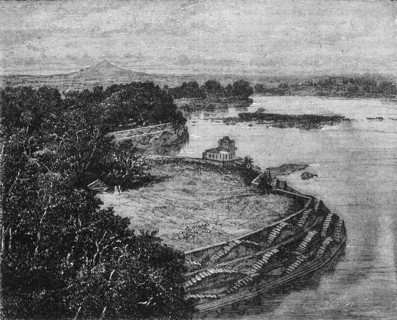 'The "Bund" or Dam of the Lake of Barwa, Jhansi', c1891. Creator: James Grant.