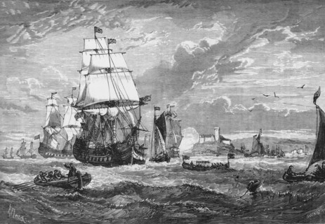 'East India Company's Ships Leaving Woolwich', c1891. Creator: James Grant.