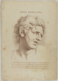 Simple Bodily Pain (from Heads Representing the Various Passions of the Soul; as they are ..., 1765. Creator: Anon.