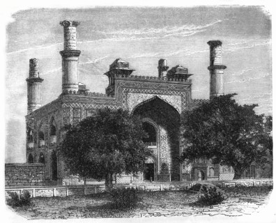 'View of the Gate of the Garden of Secundra', c1891. Creator: James Grant.